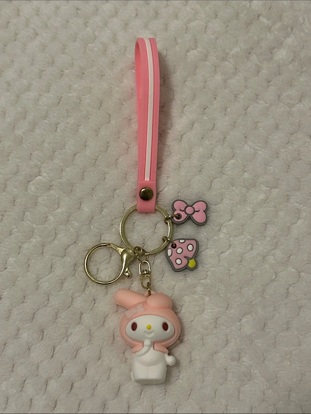 NWOT Pink My Melody Silicone Keychain Wristlet for Kids